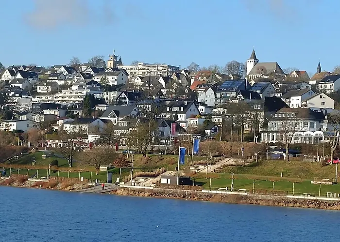 Sorpesee Mit Panoramablick Langscheid (North Rhine-Westphalia)